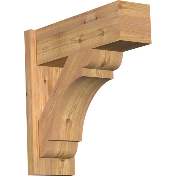 Ekena Millwork Olympic Block Smooth Outlooker, Western Red Cedar, 7 1/2"W x 22"D x 22"H OUT08X22X22OLY05SWR - main